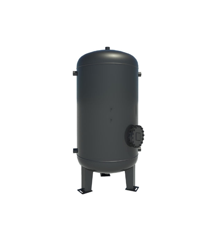 Tanque vertical con recubrimiento epóxico con tapas toriesféricas