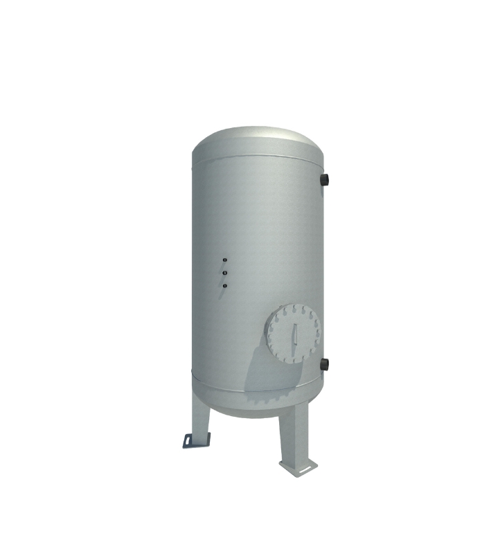 Tanque vertical galvanizado con tapas toriesféricas